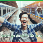 रेलवे के शेयर IREDA में 7% की बढ़त