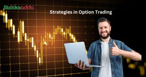 Illustration explaining option trading, including key strategies, participants, and terms like call, put, premium, and strike price