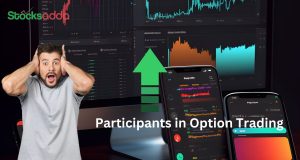 Illustration explaining option trading, including key strategies, participants, and terms like call, put, premium, and strike price