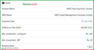 एचडीएफसी फ्लेक्सी कैप फंड ₹21 करोड़ का फंड