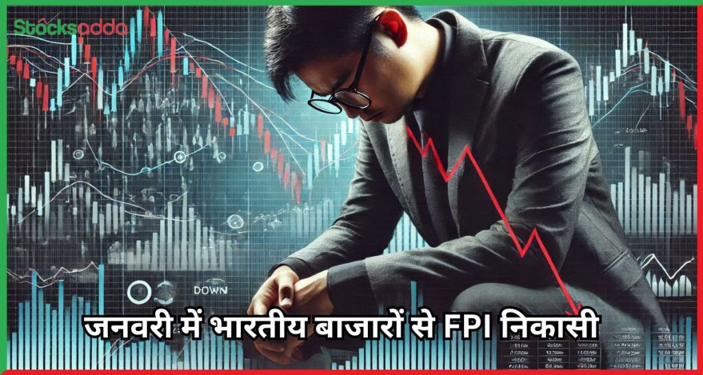 जनवरी में भारतीय बाजारों से FPI निकासी