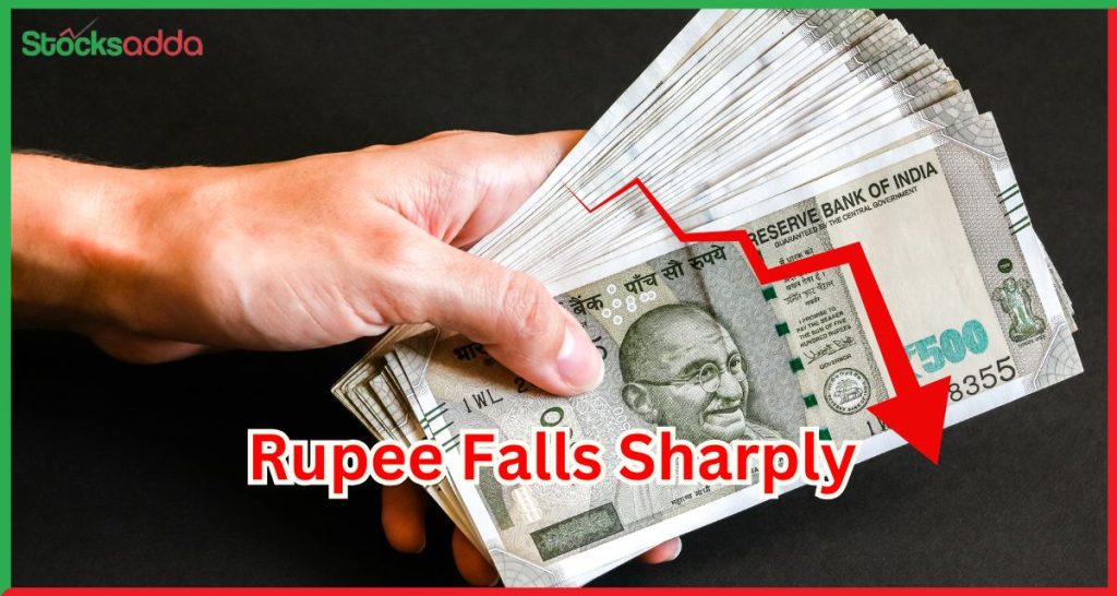 Rupee Falls Sharply