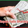 Rupee Falls Sharply