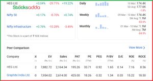 HEG Ltd के शेयर में 3% की तेजी